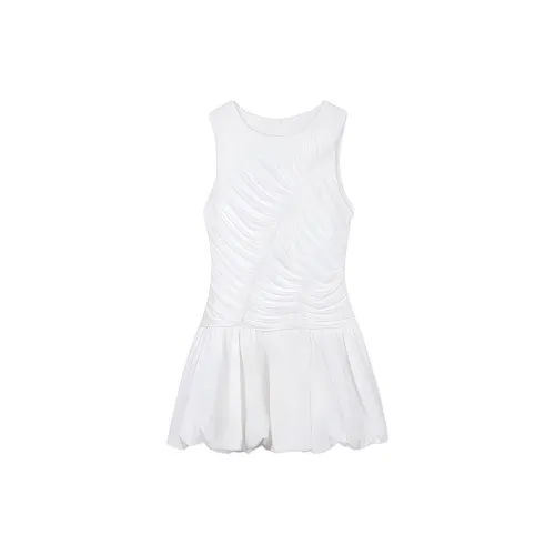 FORNI Sleeveless Dresses Women's Cloud White