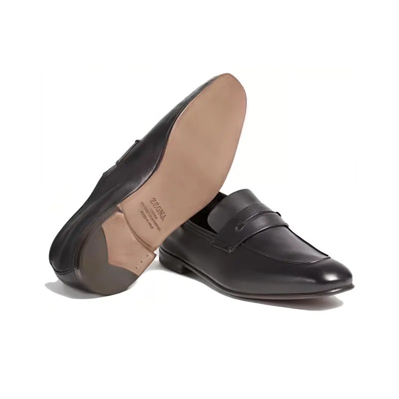 Zegna L'Asola Leather Loafers-4