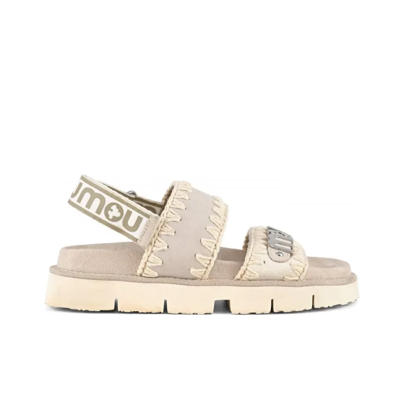 MOU Bio One Strap Sandals Women's Beige-1
