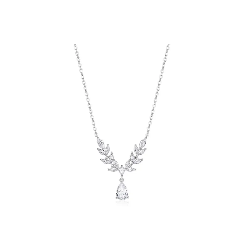 KADER 925 Sterling Silver With Zircon Necklaces Women's Silver-0
