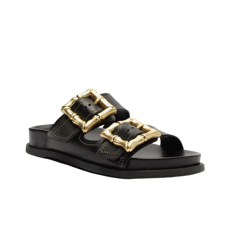 Schutz Slip Resistant Slide Slippers 5.3cm Women's Black-2