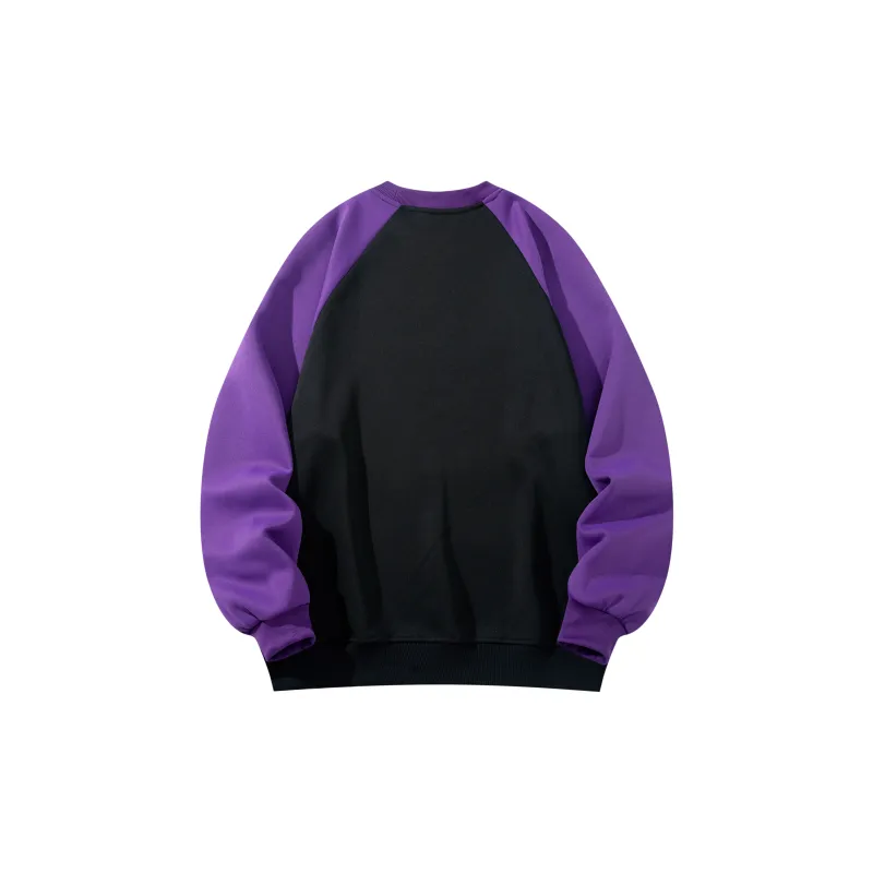 BOBBY ABLEY Patchwork Color Blocking Loose Fit Casual Heavyweight Crew Neck Pullover Sweatshirt Unisex-6