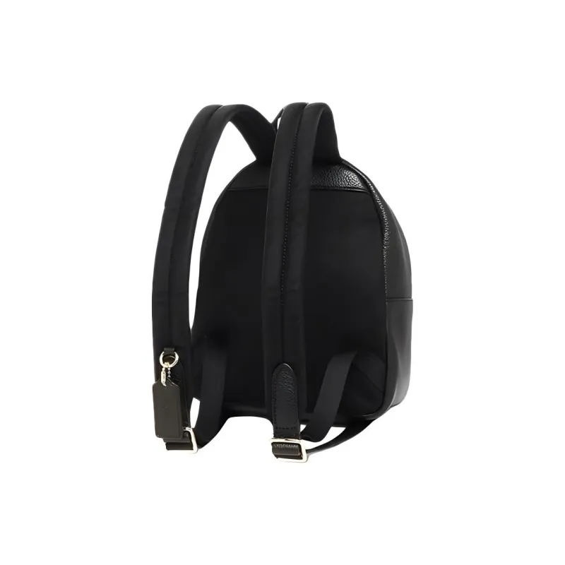 COACH Charlie Litchi Grain Leather Backpack Small Size Women's Black-2