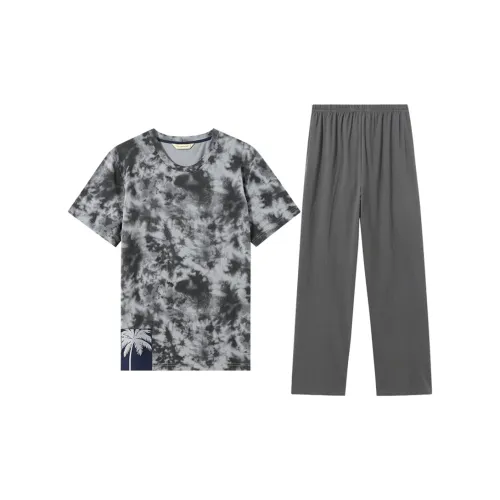 AUTUMNDEER Pajama Set Men's Morning Mist Gray