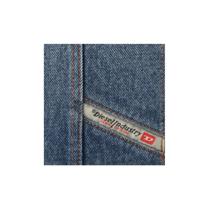 DIESEL Washable Denim Wallet Men's Blue-4