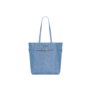 Givenchy Denim Tote Bag Shopping Bag Handbag Small Size Women's Medium Blue