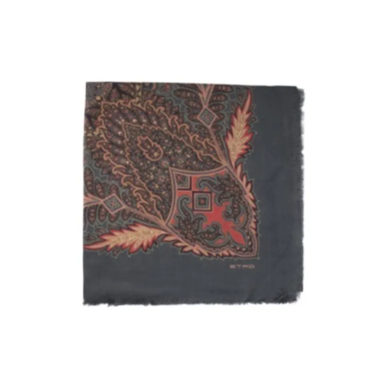 ETRO Graphic Printed Fryed-Edge Scarf-1