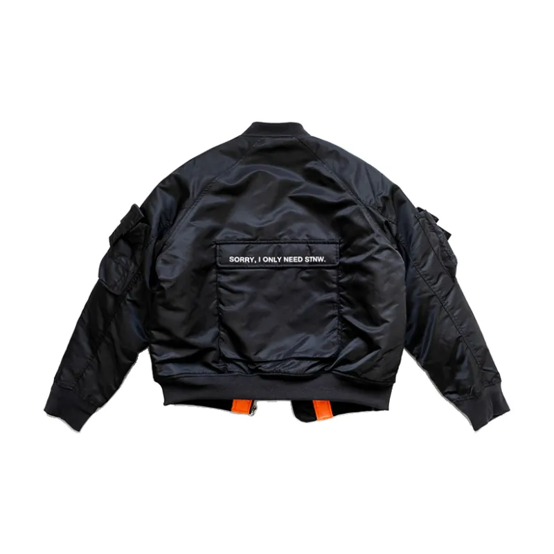 STNW Baseball Collar Loose Fit Long Sleeved Jacket Unisex-1