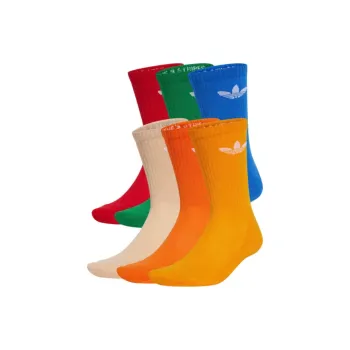 Adidas Originals TREFOIL CUSHION CREW SOCKS 6 PAIRS Mid-Calf Socks Unisex 6 Pack