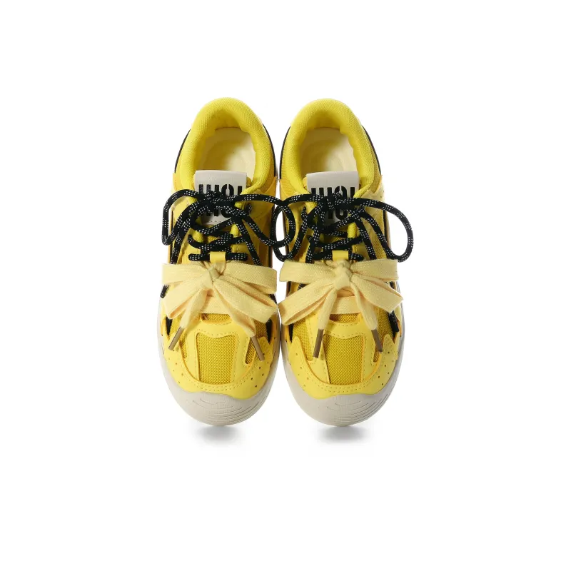 Lovely You Lightweight Low Top Skateboard Shoes Women's Lemon-2