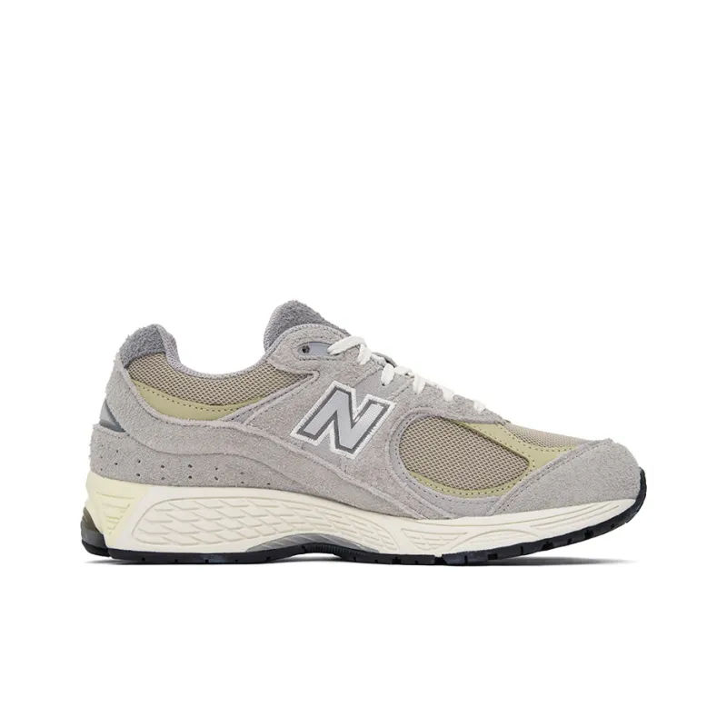 New Balance 2002R Rain Cloud Sneakers 'Grey Yellow'-1