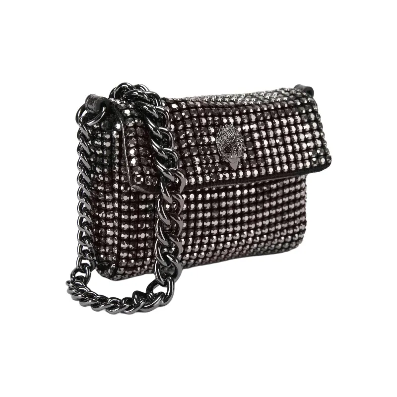 Kurt Geiger London Crystal Shoulder Bag Crossbody Bag Mini Women's Silver Black-1