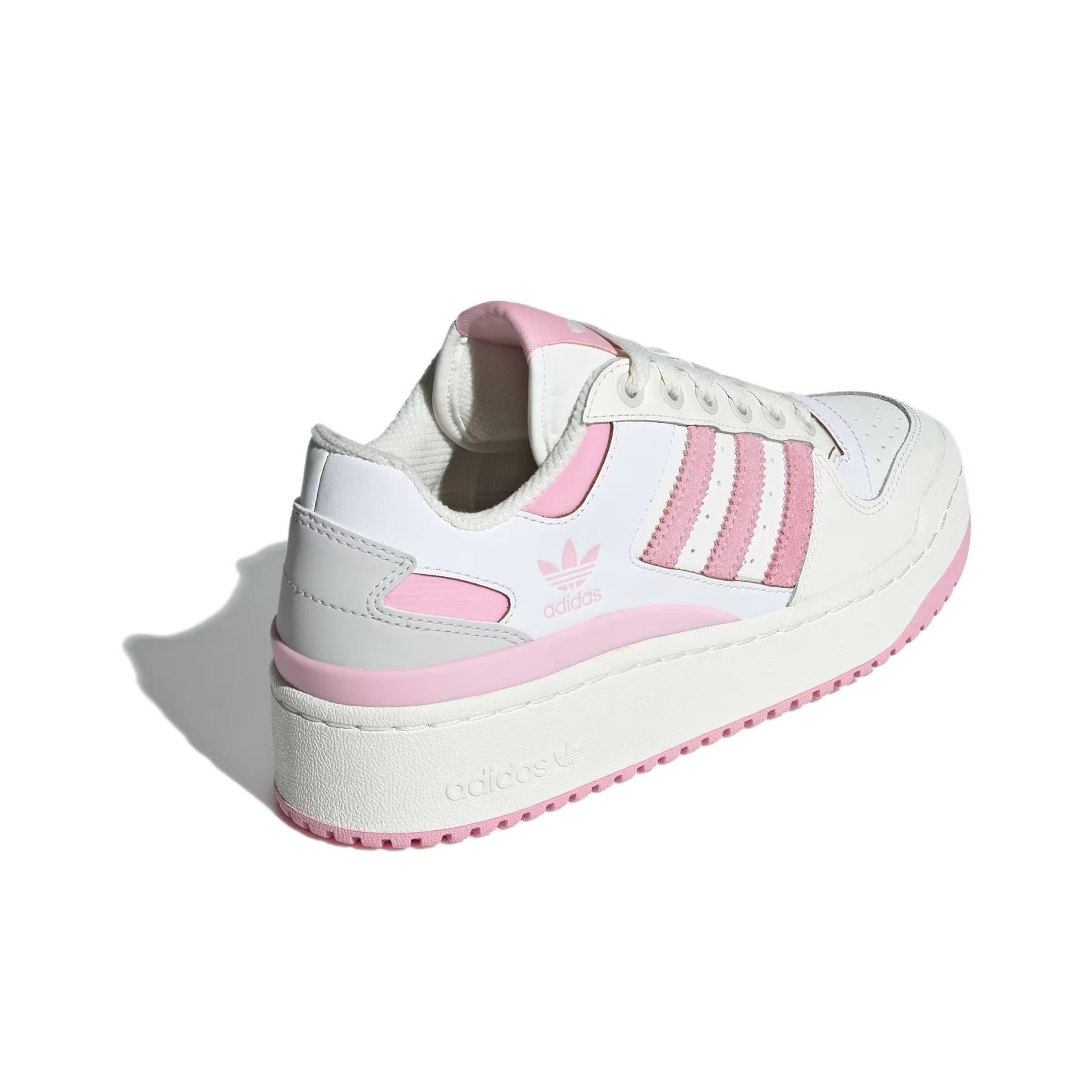 スニーカー adidas Forum Bold Stripe White Pink ID0404 New Adidas Women's Forum Bold Stripes Shoes - White/ Pink