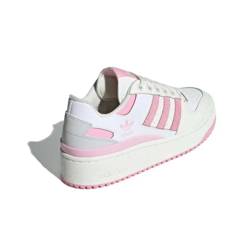 Adidas Originals FORUM BOLD STRIPES Low Top Skateboard Shoes Women's White Pink-3