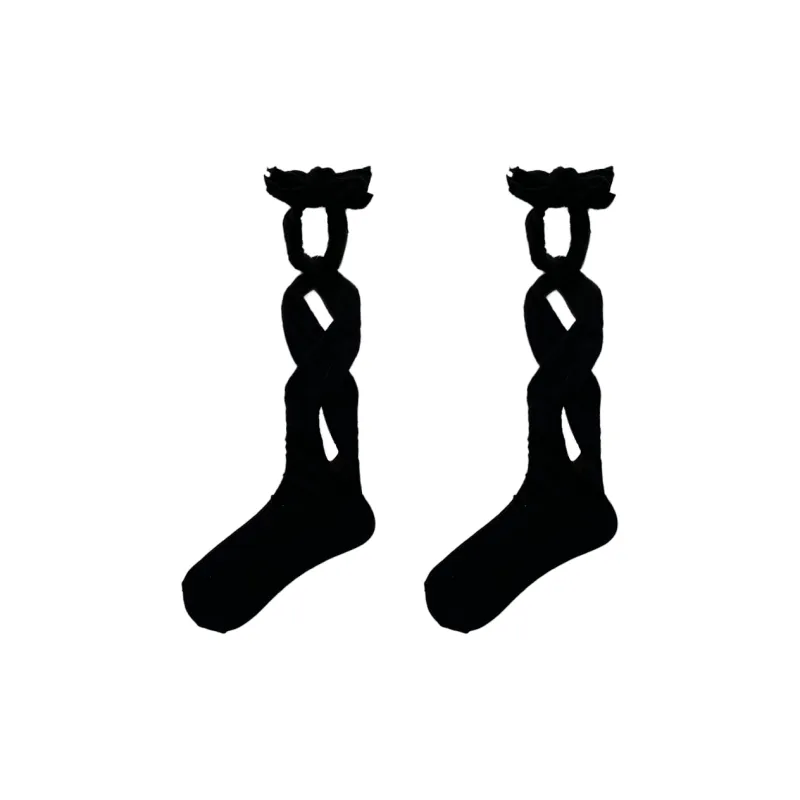 Evening Classroom Mid Calf Socks Women's Black 2-0