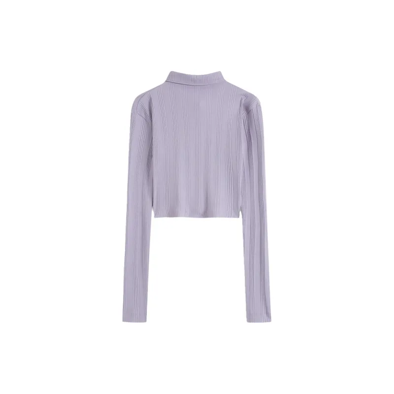 Calvin Klein Cropped Ribbed Jersey Cardigan-1