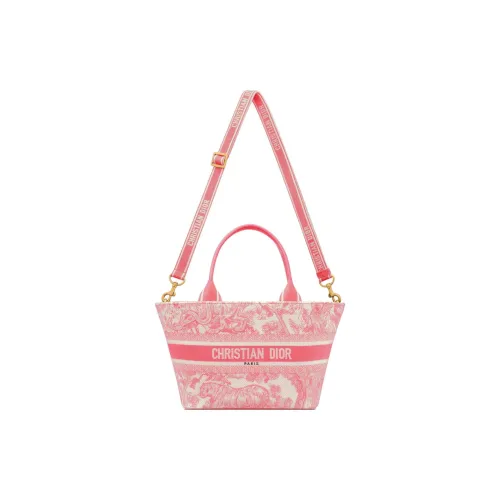 DIOR DIORIVIERA Embroidery Tote Bag, Shopping Bag, Handbag Women's Candy Pink