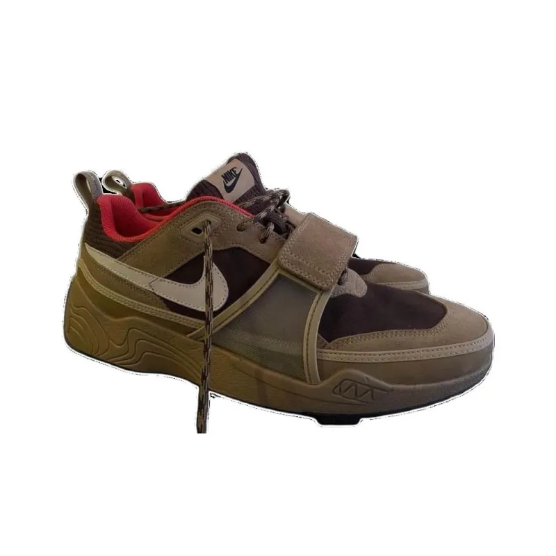 Travis Scott x Nike Shark A Don 'Beechtree' Anti Slip Wear Resistant Low Top Casual Shoes Unisex Brown-1