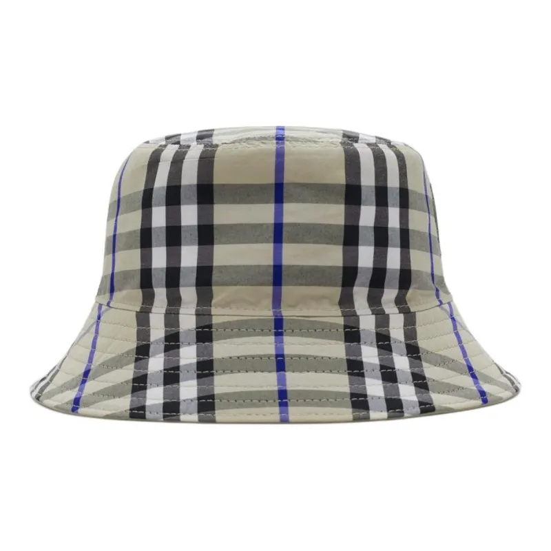 Burberry Check Pattern Reversible Pull On Bucket Hat-1