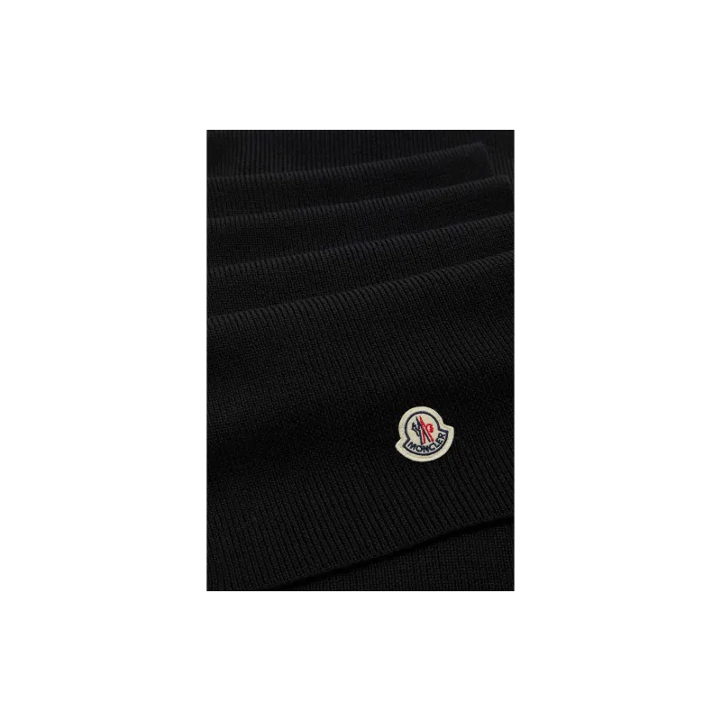 Moncler Wool Velour Scarf Men's Black-1
