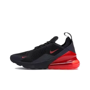 Nike Air Max 270 Cushioning Wear-Resistant Low-Top Casual Shoes Unisex Black Red