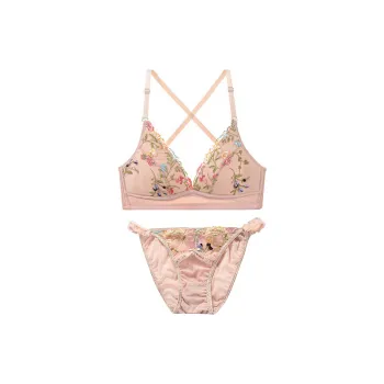 Flowers In Water Underwear Set Women's Floral Pink