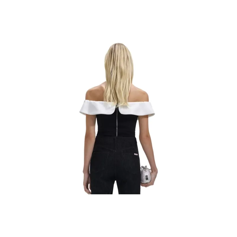 Self-portrait Other Top Women's Black White Color Blocking-1