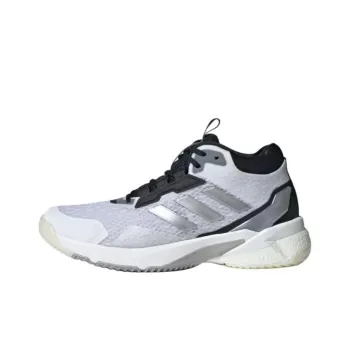 Adidas Crazyflight 5 Mid Indoor Cloud White Silver Metallic Core Black Women's