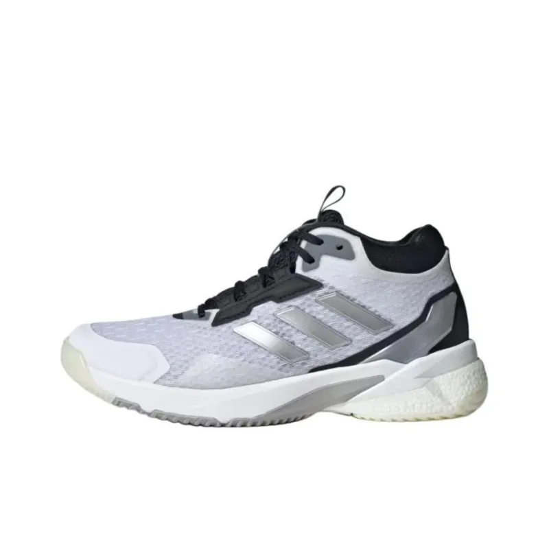 Adidas Crazyflight 5 Mid Indoor Cloud White Silver Metallic Core Black Women's-0