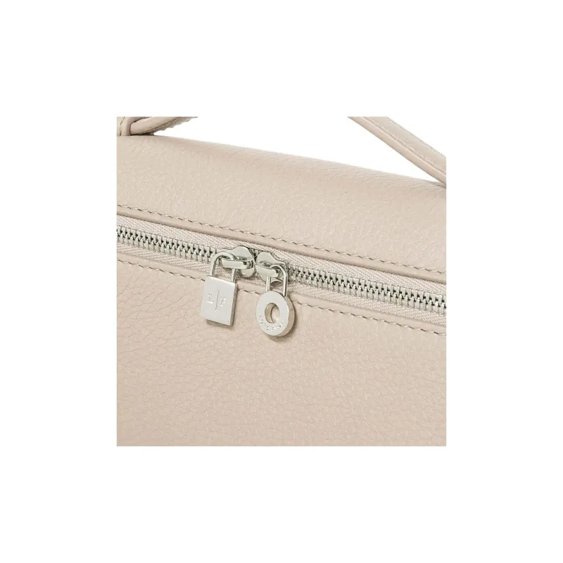 Loro Piana Cow Leather Makeup Bag, Shoulder Bag, Crossbody Bag, Handbag Women's Light Lime Hue-3