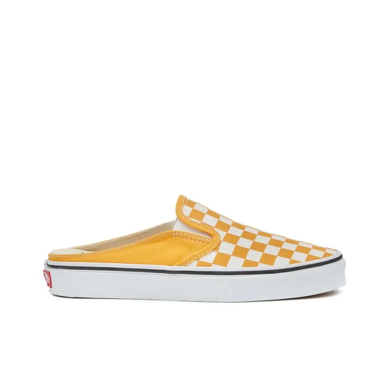 Vans Checkerboard Mule Slip On Skate Sneakers 'Yellow White'-1