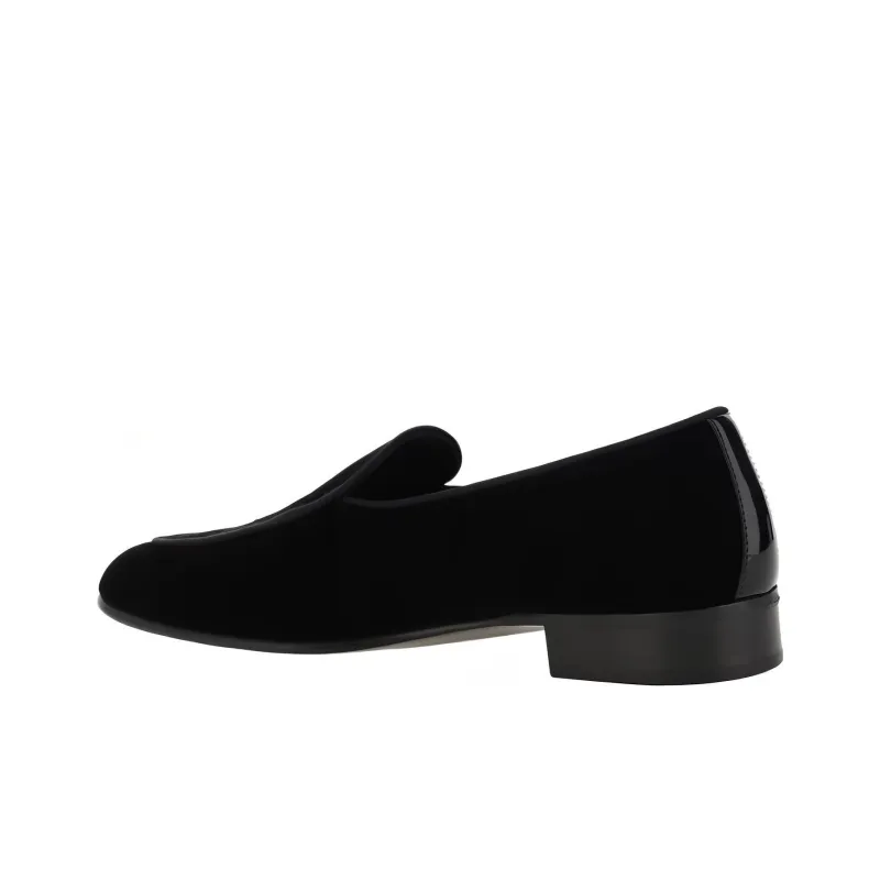 giuseppe zanotti Alvaro Stud-embellished Velvet Loafers-2