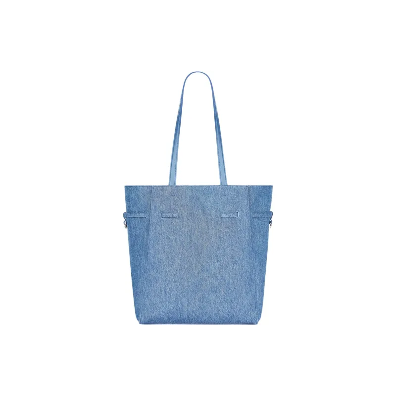 Givenchy Denim Tote Bag Shopping Bag Handbag Small Size Women's Medium Blue-3