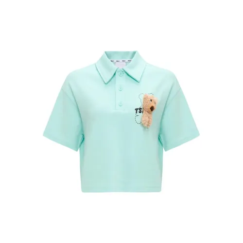 TSMLXLT Polo Shirts Women's Ice Dawn Blue