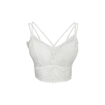 Flowers In Water Bra Women's Pure And Chaste White