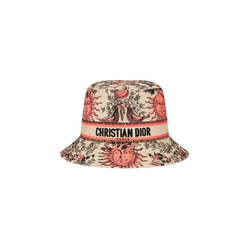DIOR Cotton Bucket Hats Women's Beige-0