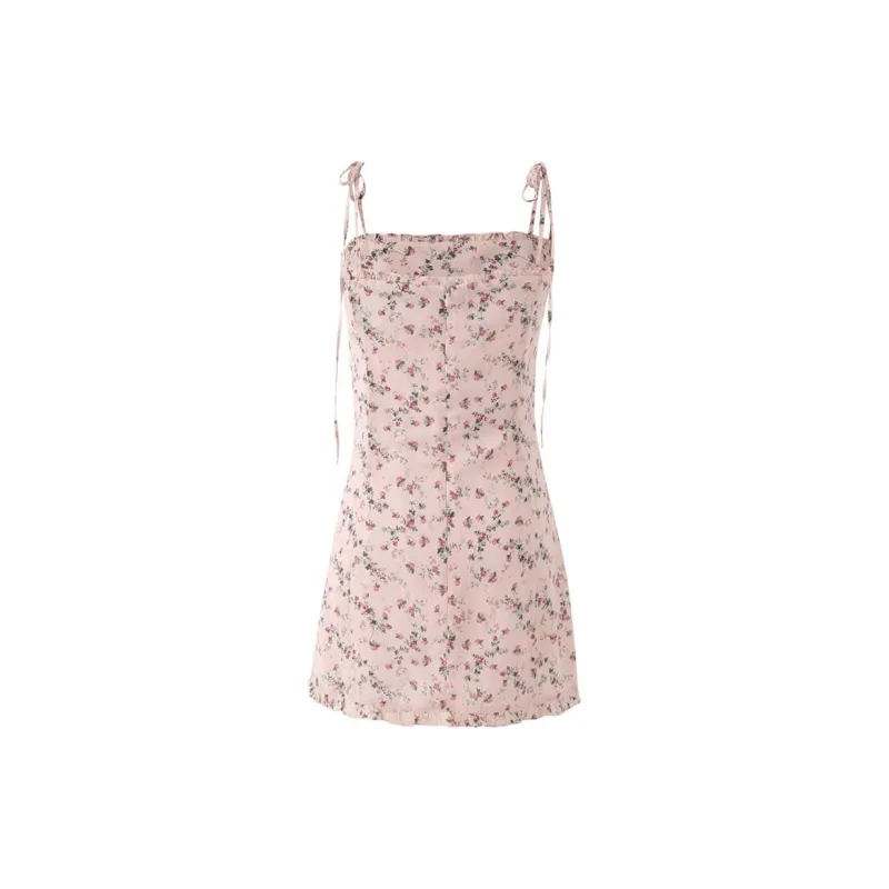 NOT YOUR ROSE SS24 Frill Mini Dress Slip Dress Women's Pink/Pink-1