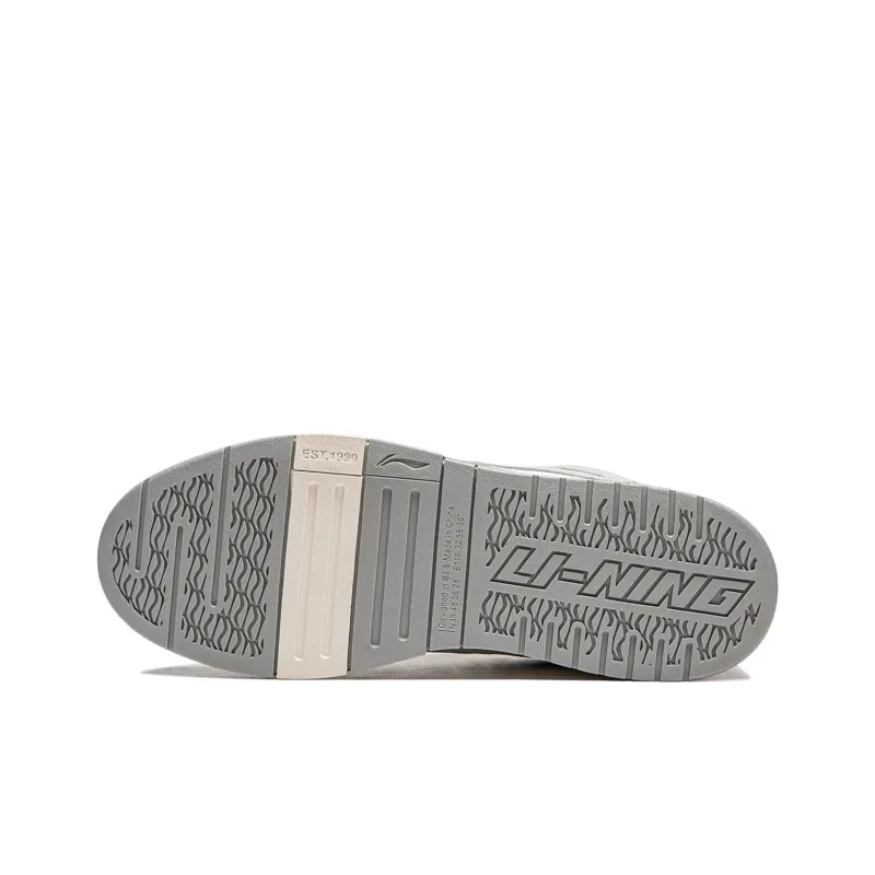LiNing Wave Pro Slip-Resistant Cushioning Wear-Resistant Support Skateboard Shoes Men's Gray-4