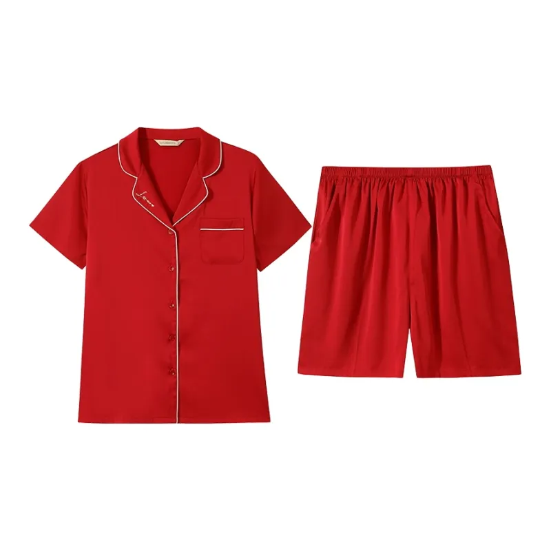 AUTUMNDEER Pajama Set Women's Burgundy-0