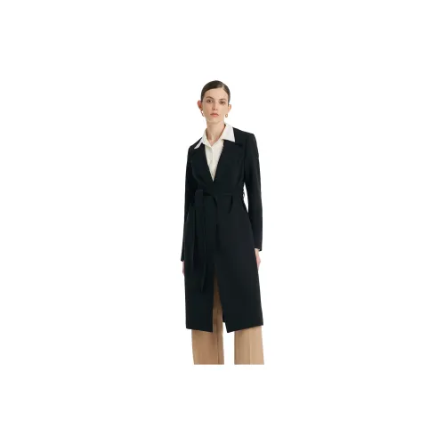 GOELIA Trench Coats Women's 00B Black