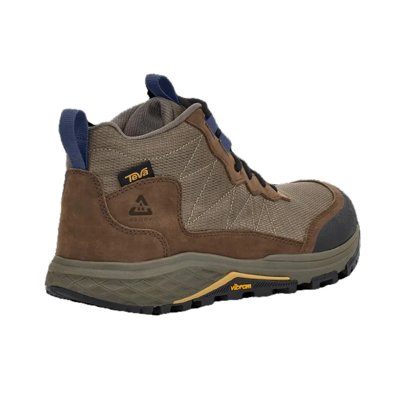 Teva Ridgeview Slip Resistant, Abrasion Resistant, Waterproof, And Breathable Mid Top Hiking Shoes Men's Brown Black-3