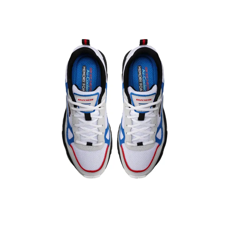 Skechers Stamina Running Shoes White/Black/Blue-2