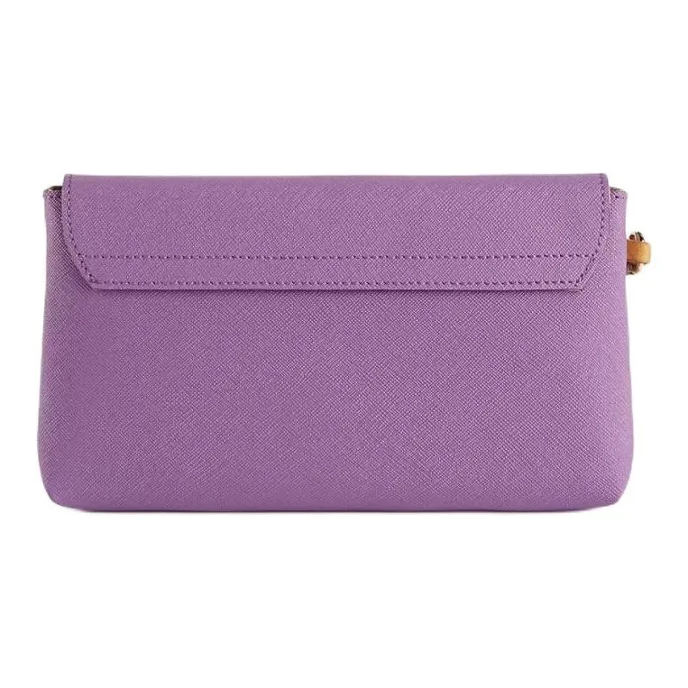 Alviero Martini Saffiano Embossed Fabric Clutch Women's Light Purple-1