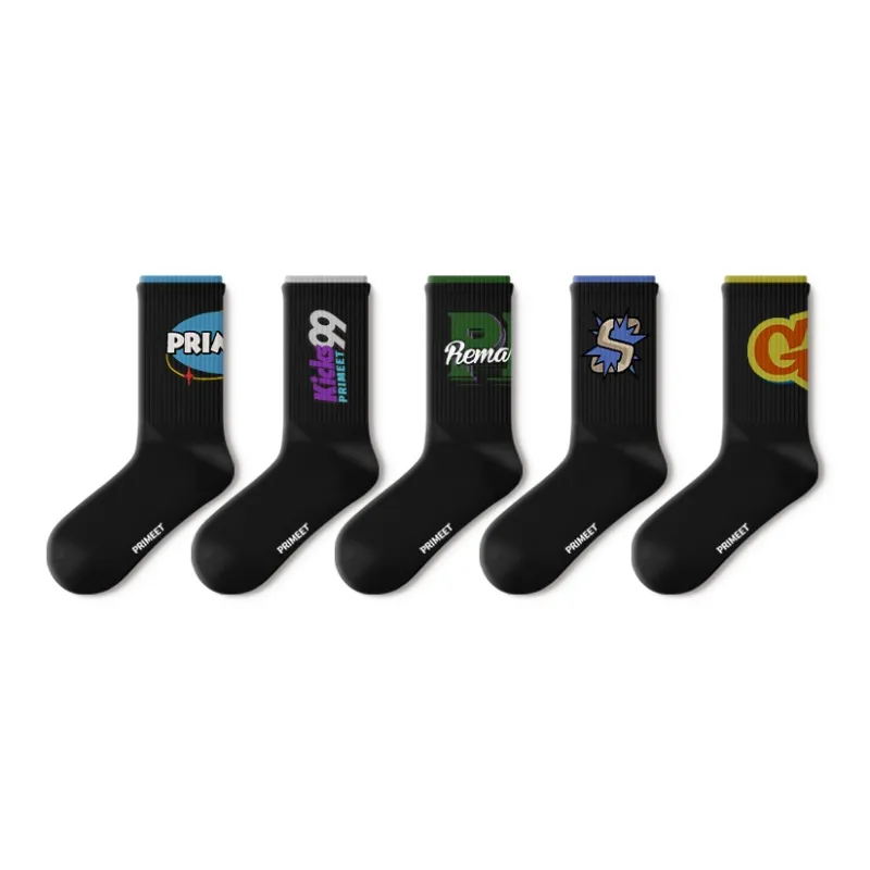 Primeet Mid Calf Socks Unisex 5 Pack-6