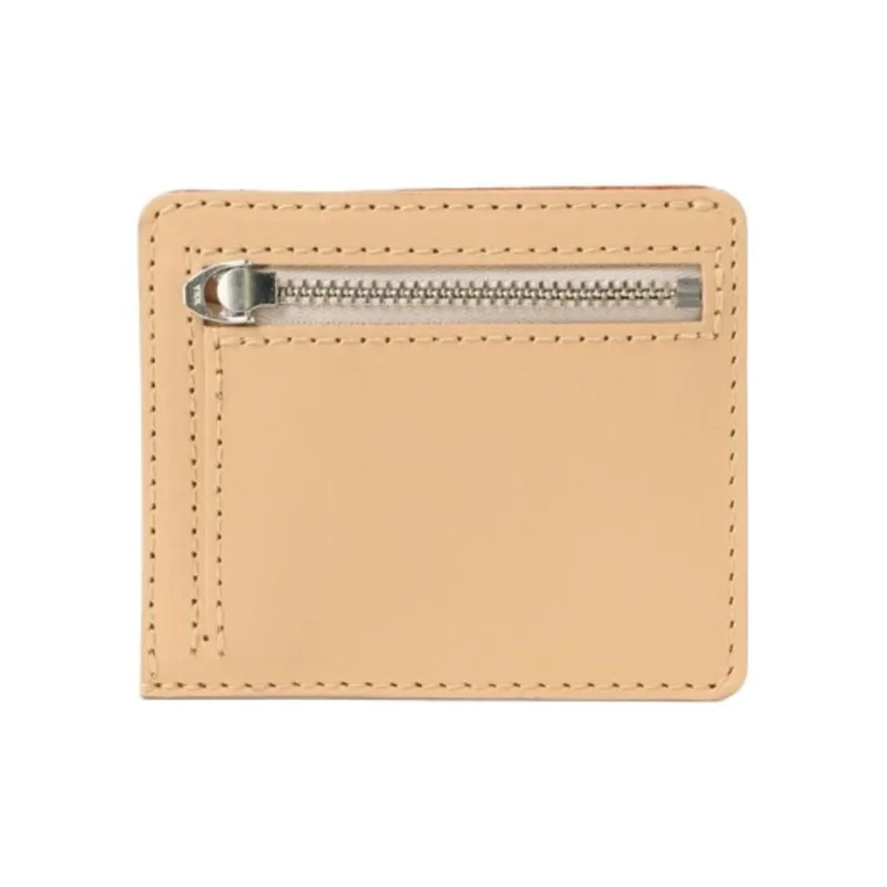 Beams Cow Leather Card Holder Unisex Black/Natural-5