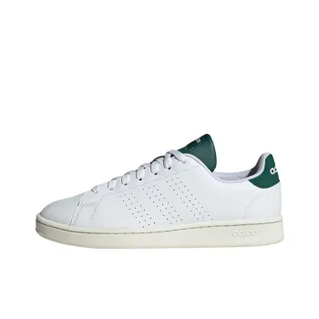 Adidas Sportswear Advantage Cushioning Wear Resistant Low Top Skateboard Shoes Men's White Green