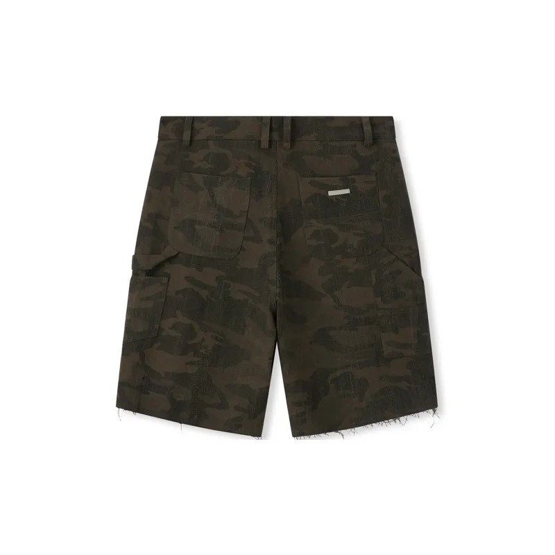 BONELESS Casual Shorts Unisex Black Brown-1