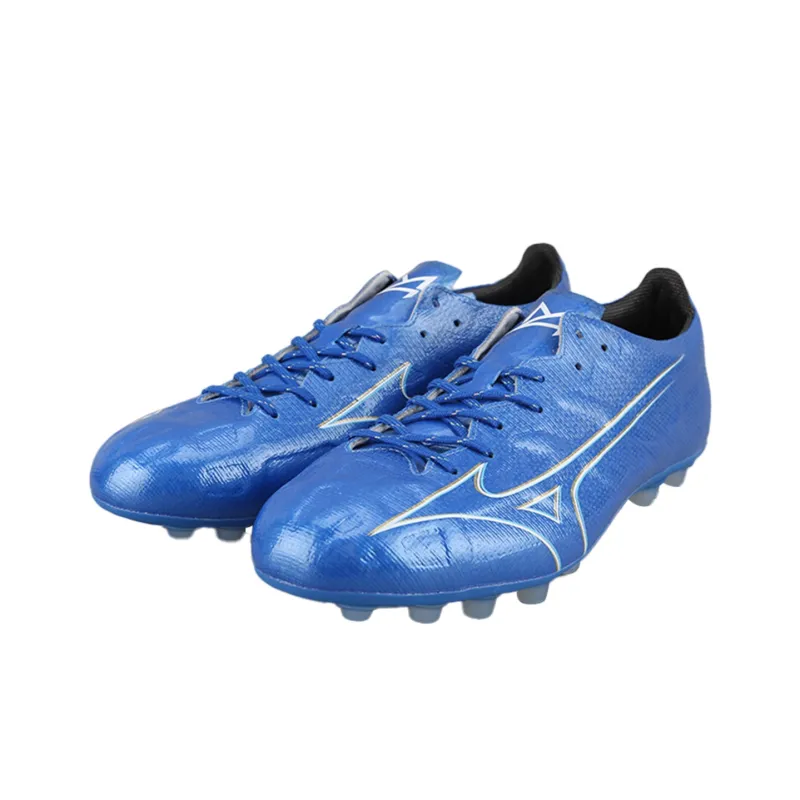 Mizuno Alpha AG Rubber Short Studs Artificial Ground Durable Breathable Lightweight Soccer Shoes Men's Blue-2