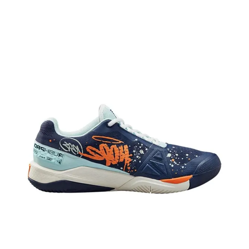 HOPE x Wilson Rush Pro Abrasion Resistant Low Top Tennis Shoes Unisex White Blue-1