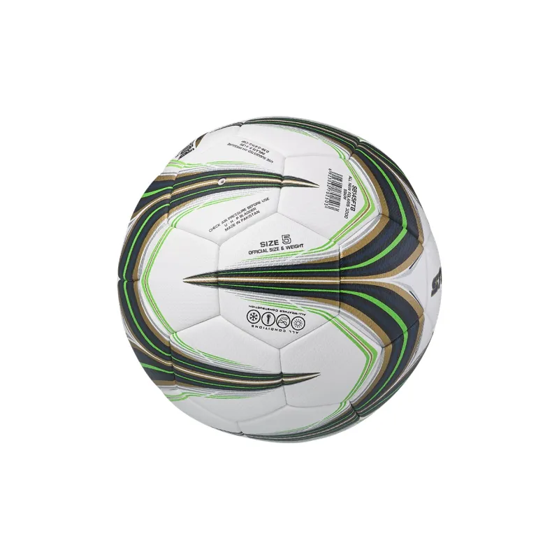 Star Size 5 Ball Soccer PU Seamless Thermal-bonding Unisex White Black Green-5